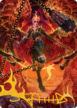Carte illustrée Zariel, Archiduchesse d'Avernus (signature estampillée or) [Dungeons & Dragons : Séries illustrées Aventures dans les Royaumes Oubliés]