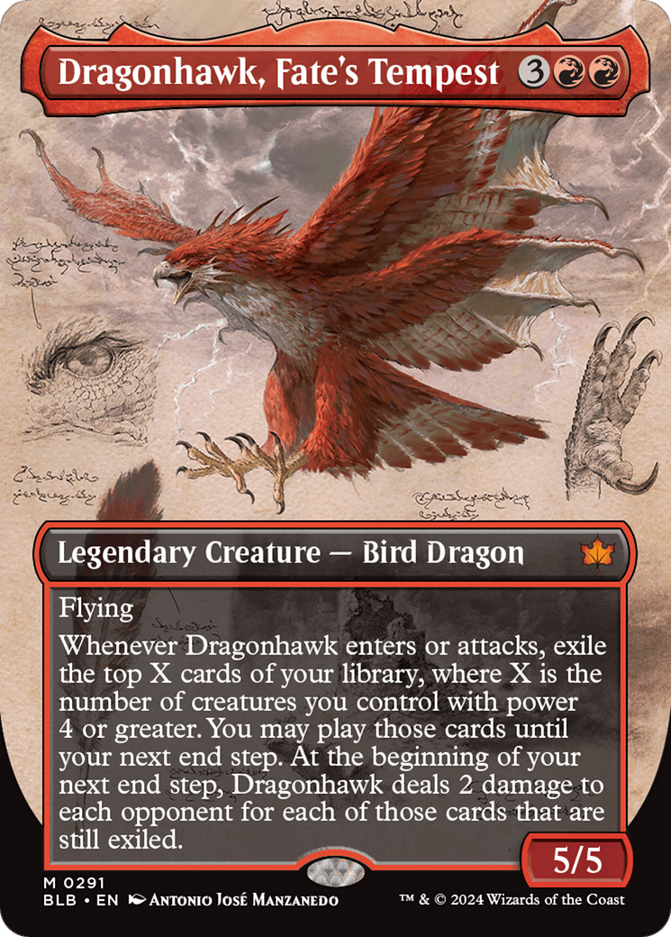 Dragonhawk, tempête du destin (sans bordure) [Bloomburrow]