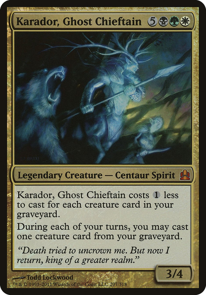 Karador, caudillo fantasmal (tamaño gigante) [Commander 2011 Oversized]
