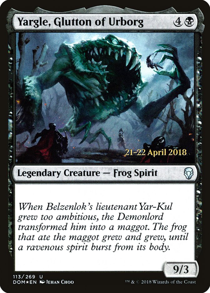 Yargle, goinfre d'Urborg [Cartes promos d'avant-première Dominaria]