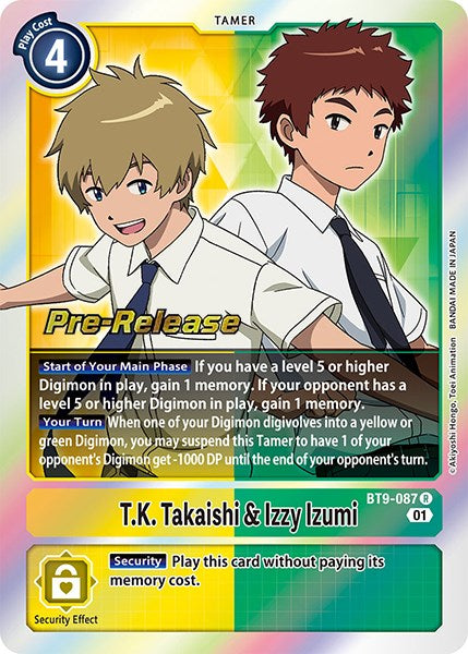 T.K. Takaishi & Izzy Izumi [BT9-087] [Promos de Prelanzamiento de X Record]