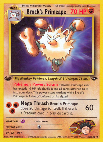 Primeape de Brock (35/132) [Desafío de Gimnasio 1ª Edición]