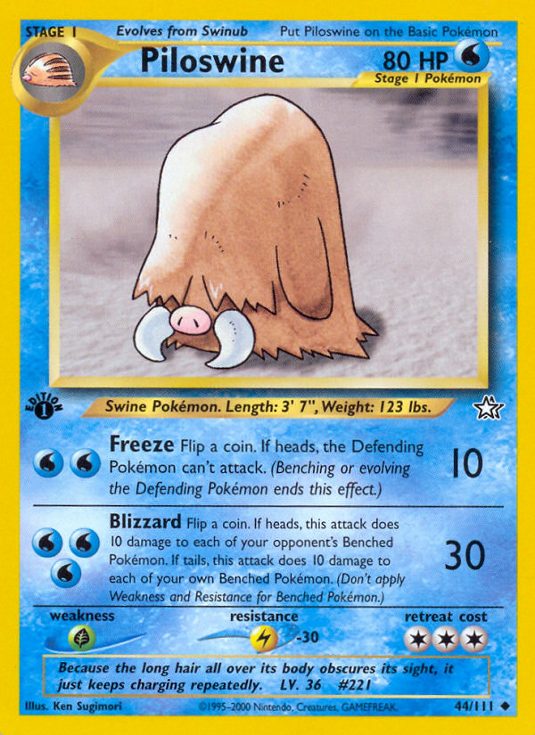 Piloswine (44/111) [Neo Genesis 1ª edición]