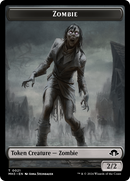 Zombie (Feuille texturée ondulée) // Jeton double face Éléphant [Jetons Modern Horizons 3 Commander]