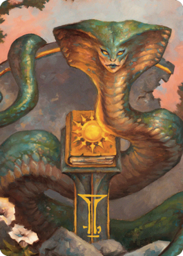 Carte artistique Naga gardienne (Signature estampée or) [Commander Legends : Battle for Baldur's Gate Art Series]