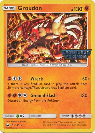 Groudon (81/168) (Promo Cosmos Holo GameStop) [Soleil et Lune : Tempête Céleste]