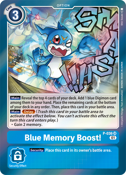 ¡Potenciador de memoria azul! [P-036] [Cartas promocionales]