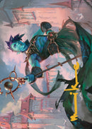 Carte artistique Djinn arrogant (Signature estampillée or) [Série artistique Dominaria uni]