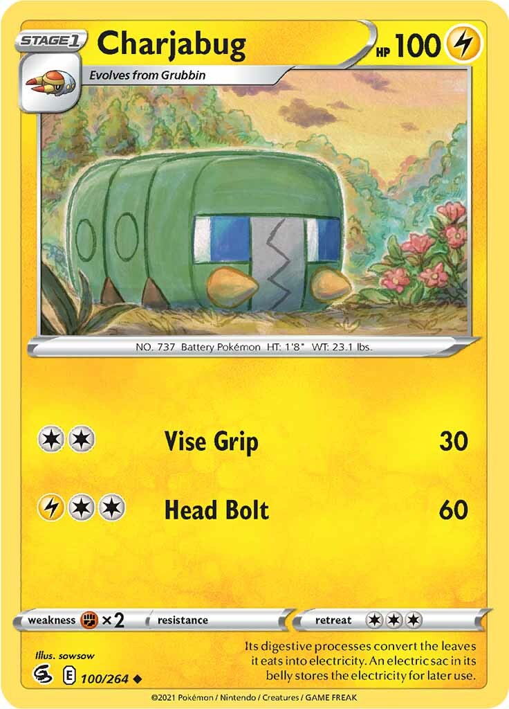 Charjabug (100/264) [Espada y Escudo: Golpe Fusión]