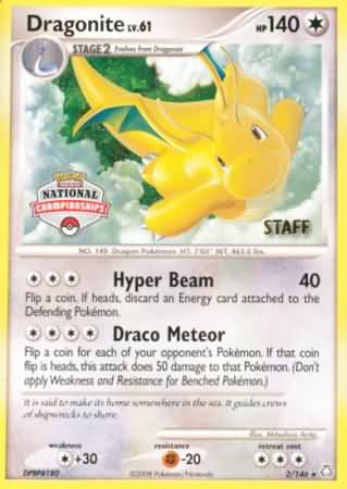 Dragonite (2/146) (Personal del Campeonato Nacional) [Diamante & Perla: Leyendas Despertadas]