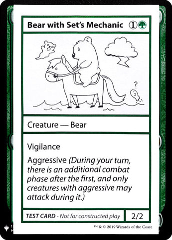 Oso con la Mecánica de Set [Cartas de prueba de Mystery Booster]