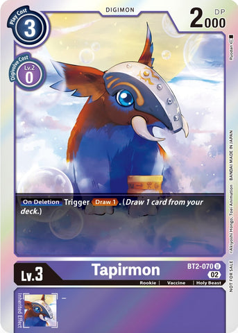 Tapirmon [BT2-070] (Official Tournament Pack Vol.8) [Promocionales del Lanzamiento del Booster Especial]