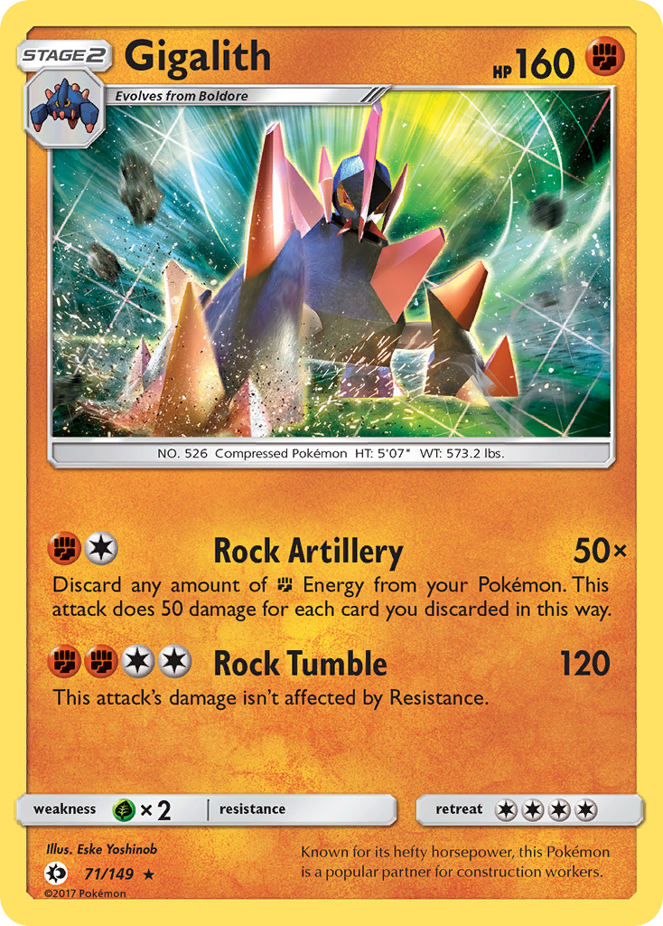 Gigalith (71/149) [Soleil et Lune : Set de Base]