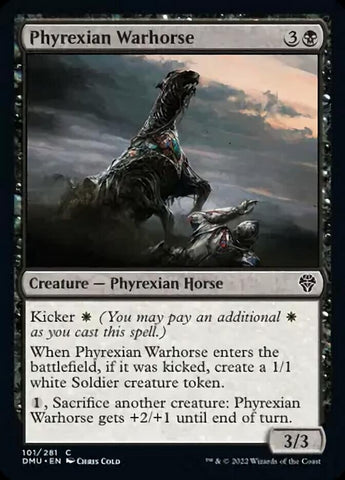 Corcel de guerra phyrexiano [Dominaria Unida]