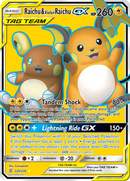 Raichu & Raichu d'Alola GX (220/236) [Soleil et Lune : Harmonie des Esprits]