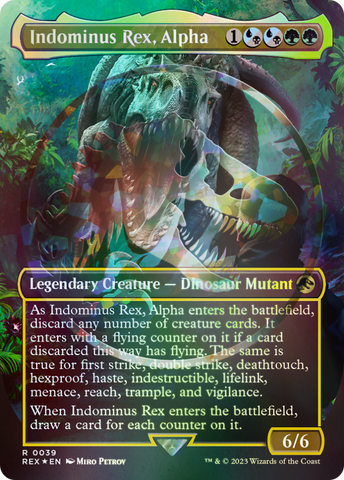 Indominus Rex, Alpha (Emblème) (Sans bordure) [Jetons Collection Jurassic World]
