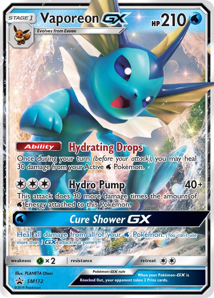 Vaporeon GX (SM172) [Sol y Luna: Promociones Black Star]