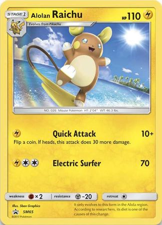 Raichu d'Alola (SL65) (Carte géante) [Soleil et Lune : Promo Black Star]