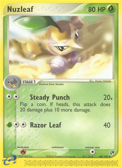 Nuzleaf (48/100) [EX : Tempête de sable]