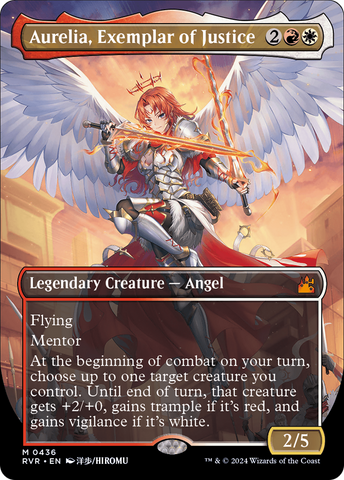 Aurélia, Exemplaire de justice (Anime sans bordure) [Ravnica Remastered]