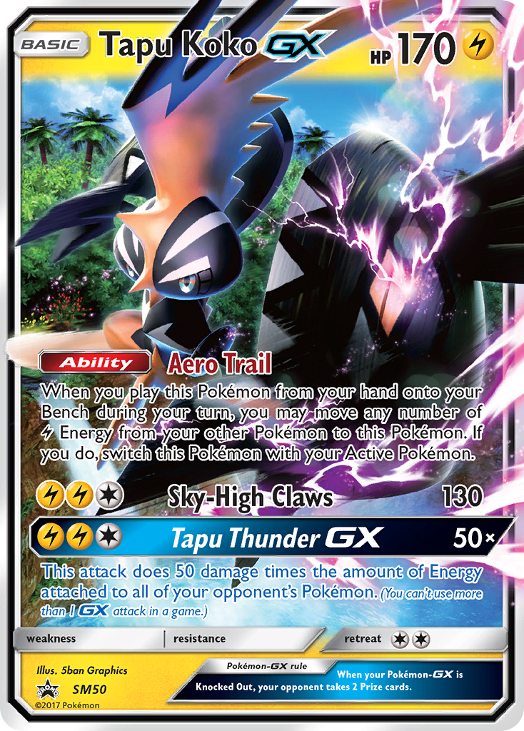 Tapu Koko GX (SL50) [Soleil et Lune : Cartes promo Black Star]