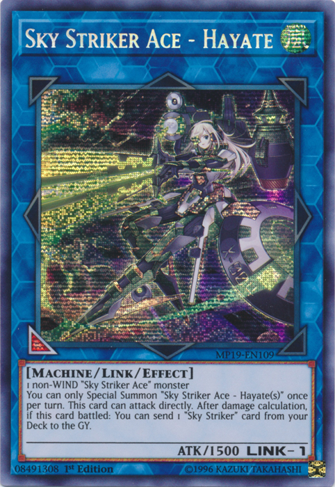 Asa de Ataque Aéreo - Hayate [MP19-EN109] Secreta Rara Prismática