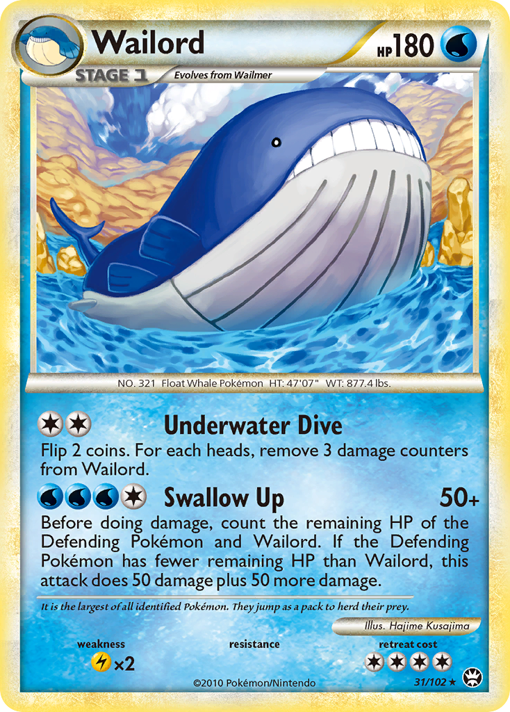Wailord (31/102) [HeartGold & SoulSilver: Triomphe]