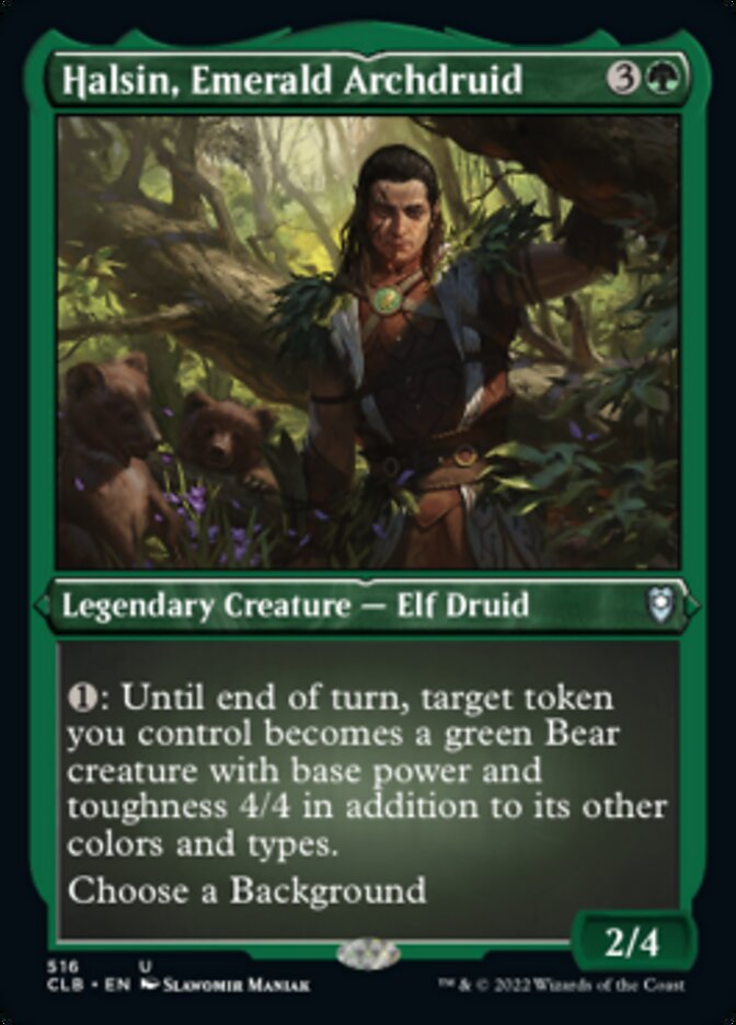 Halsin, archidruide émeraude (gravure Premium) [Commander Legends: Battle for Baldur's Gate]