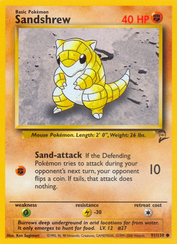 Sandshrew (91/130) [Set Base 2]