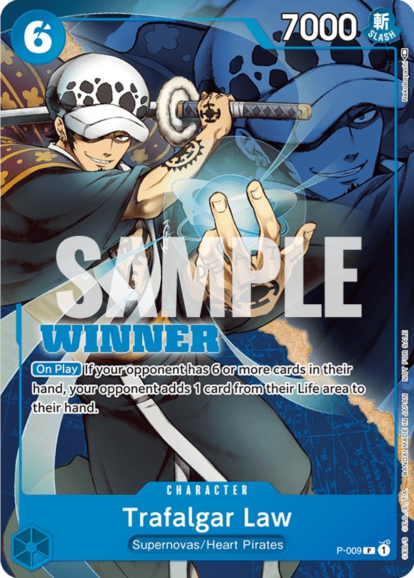 Trafalgar Law (P-009) (Paquete de Ganadores Vol. 1) [Cartas Promocionales de One Piece]