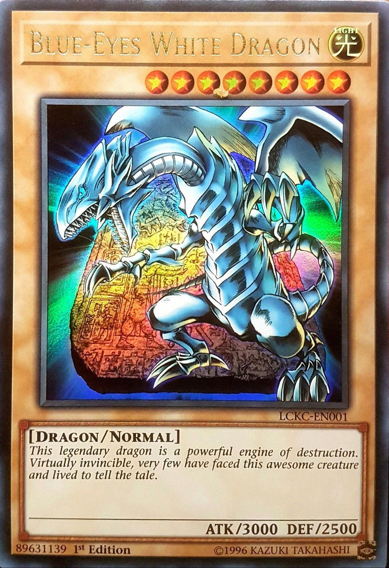 Dragon Blanc aux Yeux Bleus (Version 4) [LCKC-EN001] Ultra Rare