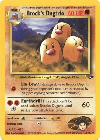 Dugtrio de Brock (22/132) [Desafío del Gimnasio Ilimitado]