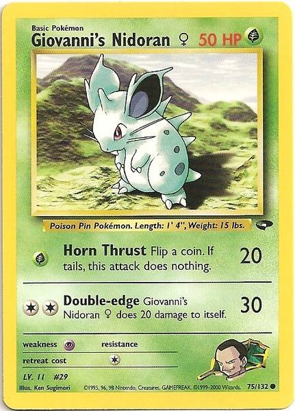 Nidoran de Giovanni (75/132) (Femelle) [Gym Challenge Unlimited]