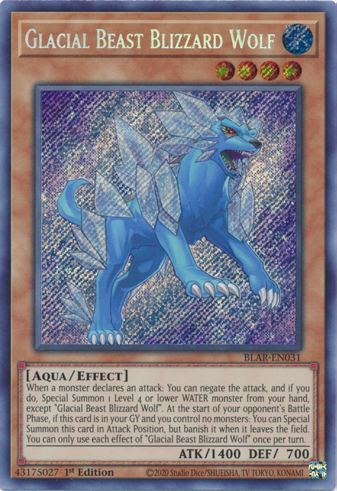Glacial Beast Blizzard Wolf [BLAR-EN031] Rara Secreta