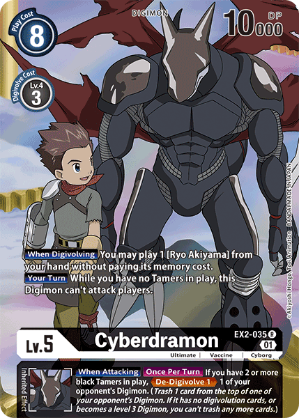 Cyberdramon [EX2-035] (Arte alternativo) [Peligro Digital]