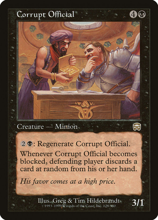 Fonctionnaire corrompu [Masques de Mercadia]