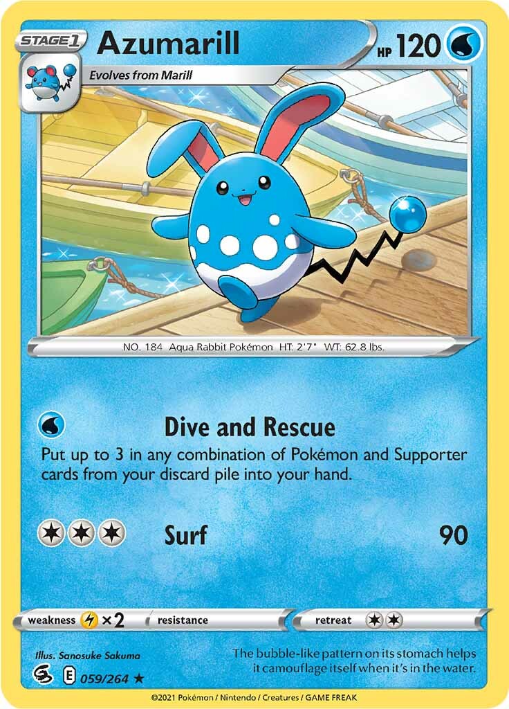 Azumarill (059/264) [Épée et Bouclier : Poing de Fusion]