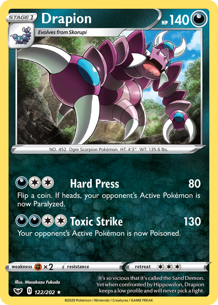 Drapion (122/202) [Épée et Bouclier : Set de Base]