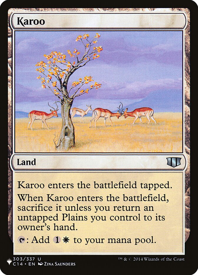 Karoo [La liste]