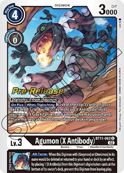 Agumon (X Antibody) [BT11-062] [Promocionales de pre-lanzamiento de Fase Dimensional]