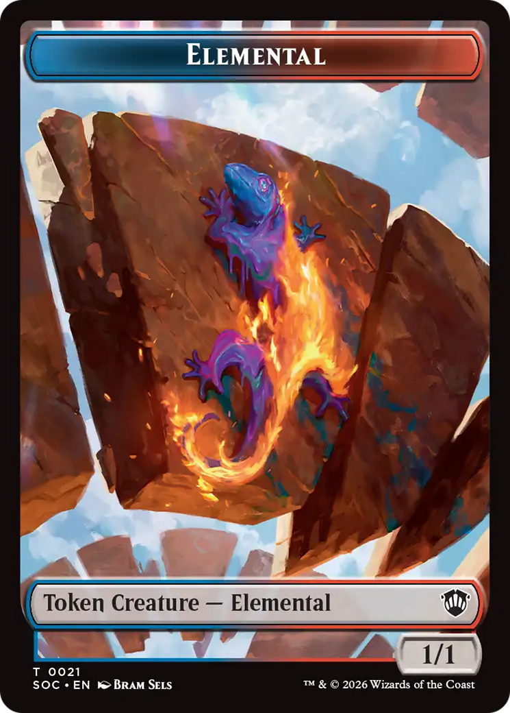 Élémental (0021) // Jeton Myr phyrexian recto-verso [Jetons de Commandant Secrets de Strixhaven]
