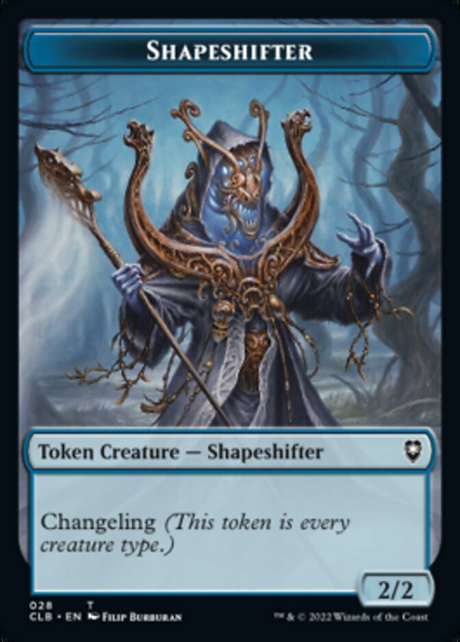 Changeforme (024) // Changeforme (028) Jeton recto-verso [Commander Legends: Battle for Baldur's Gate Tokens]