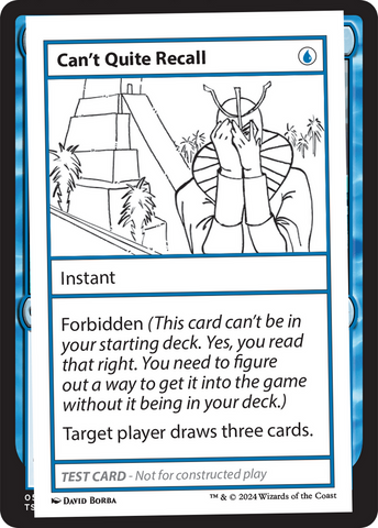 Impossible de se souvenir [Cartes de test du booster mystère 2]