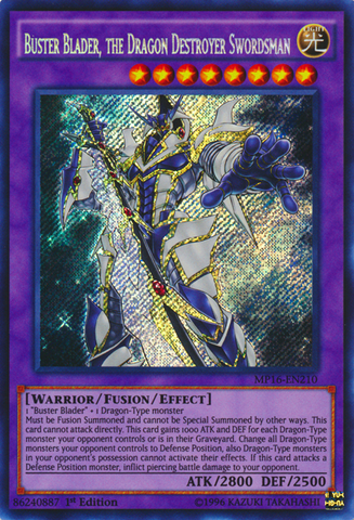 Buster Blader, the Espadachín Destructor de Dragones [MP16-EN210] Rara Secreta