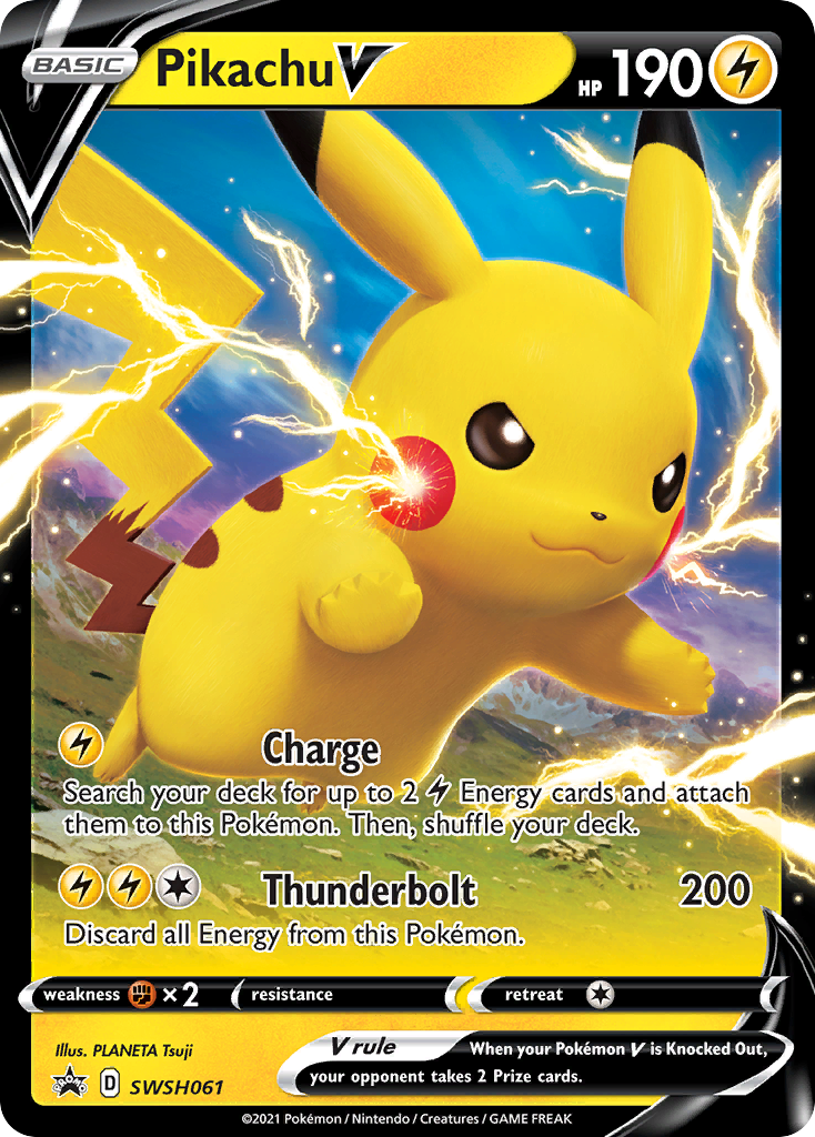 Pikachu V (SWSH061) [Épée et Bouclier : Cartes promo Black Star]
