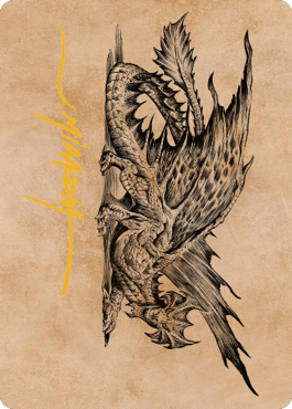 Dragon en laiton antique - Carte artistique (49) (Signature estampée or) [Commander Legends: Battle for Baldur's Gate Art Series]
