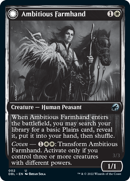 Valet de ferme ambitieux // Cathare expérimentée [Innistrad: Double Feature]