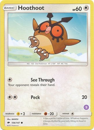 Hoothoot (106/147) (Exclusivité Deck