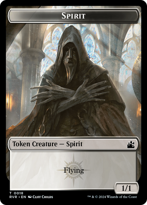 Spirit (0018) // Spirit (0004) Double-Sided Token [Ravnica Remastered Tokens]