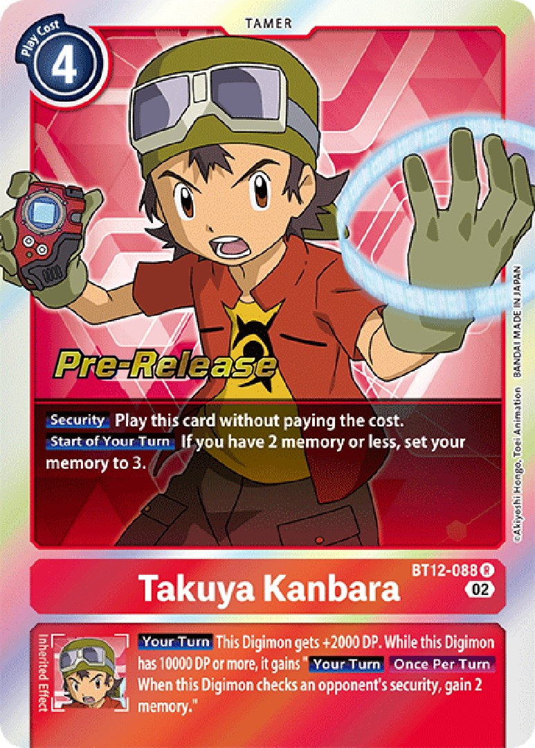 Takuya Kanbara [BT12-088] [Cartas de Pre-Lanzamiento de Across Time]